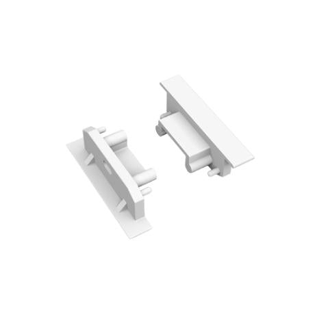 DIOFLEX endestk. GROOVE14 G2 SQ med hul hvid 2 stk
