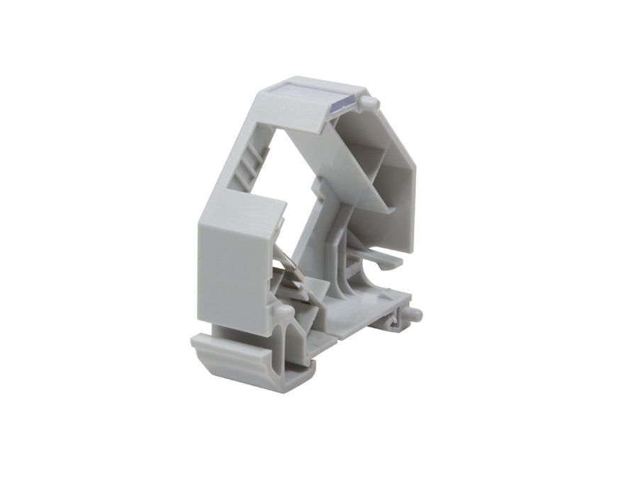 DIN-skinne adapter til 1x RJ45 Keystone modul, plast