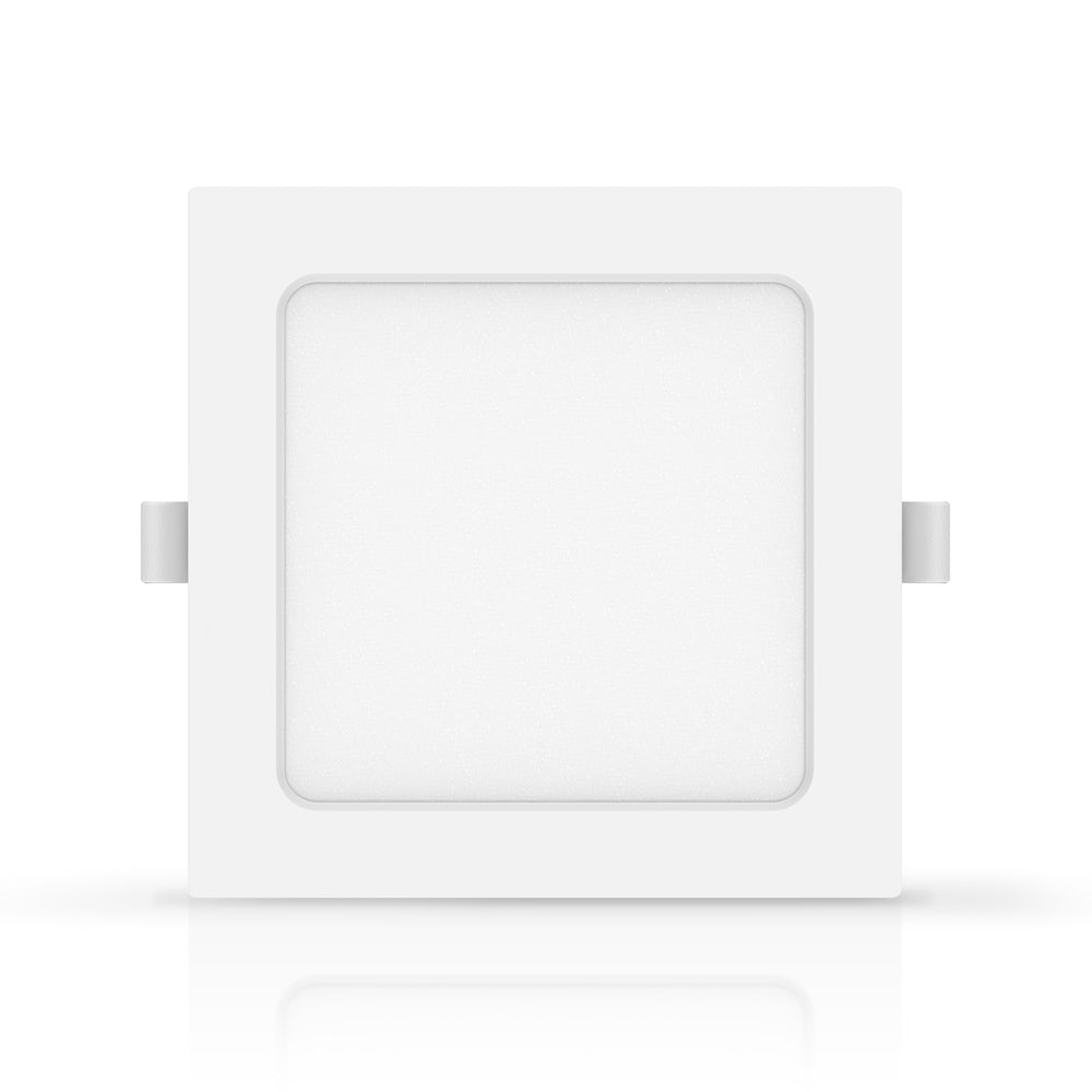 Bagbelyst Indbygningsspot LED E6 9W 4000K 1000lm - Kvadratisk, 230V, RA80, 3 års garanti