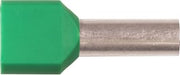 ISO. TWIN-TERMINALRØR 2X6MM² L14 GRØN