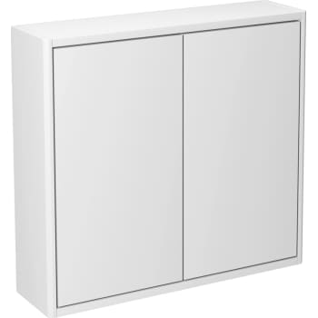 Graphic vægskab 60x55x16 cm med 2 låger hvid glat