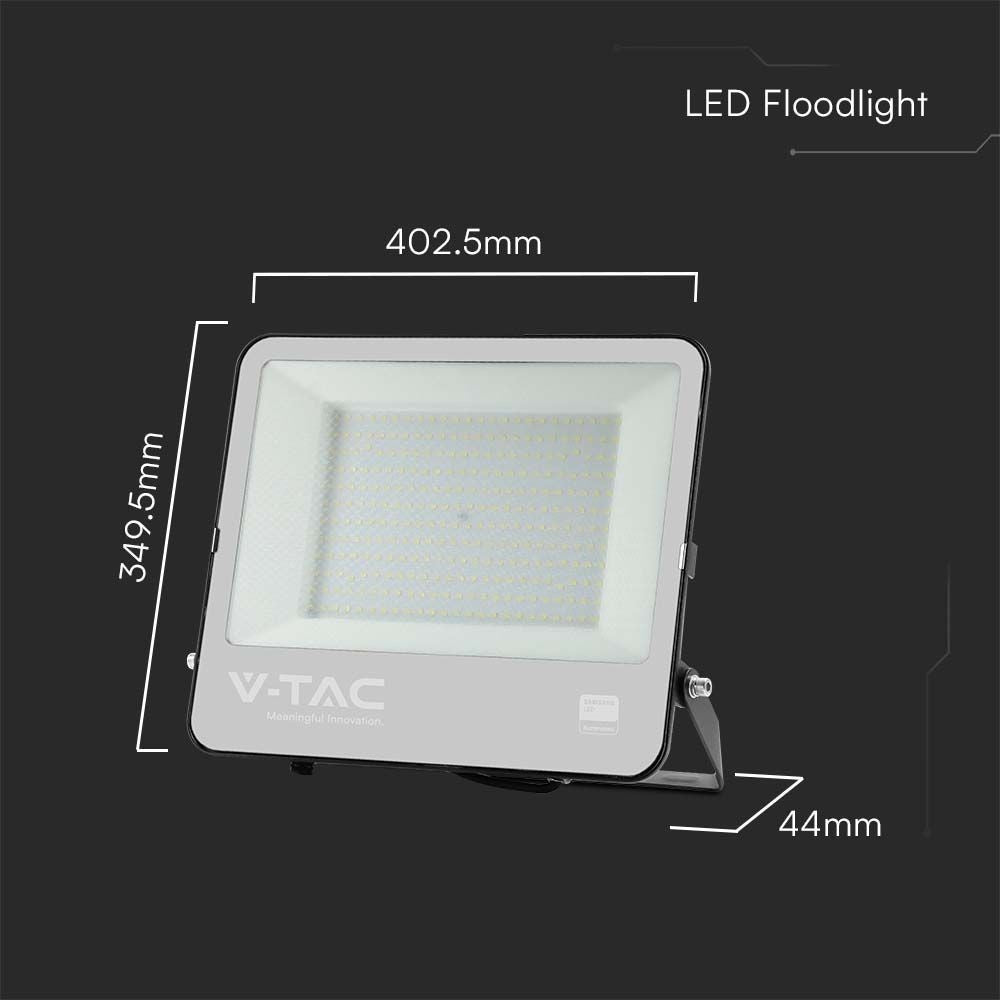 V-Tac 200W LED projektør, Samsung LED chip, 22960lm, IP65, udendørs brug