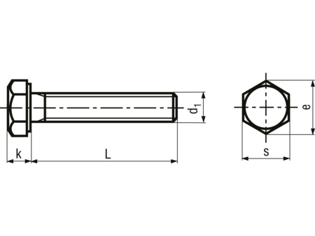 Sætskrue (Bolt), sekskant - M8x10mm, HEX-13mm (25 stk.)