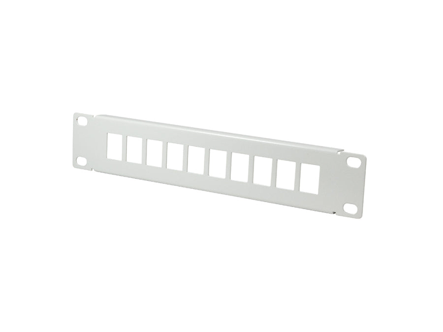 10" patch panel - 10 x Keystone, Grå