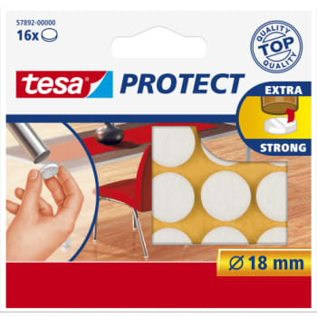 tesa filtpuder Ø18 mm, hvid, 16 stk.