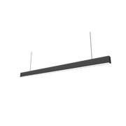 Sort 48W LED lysskinne loftlampe til kontor med wireophæng - 150 cm, 5760 lm, RA80, 120 lm/W