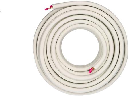 DOBBELT KOBBERRØR 1/4"-1/2" 20M M. KAPPE