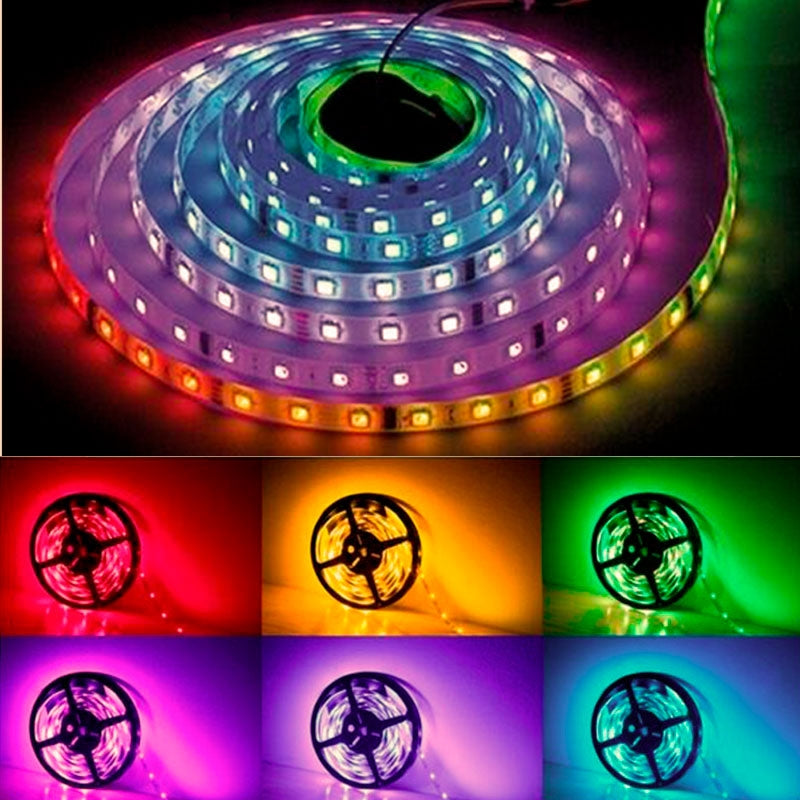 10,8W/m RGB LED strip - 5m, 60 LED pr. meter