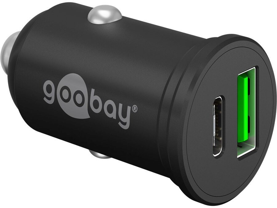 12/24V biladapter - 1 x USB-A, 1 x USB-C PD udtag, 45W