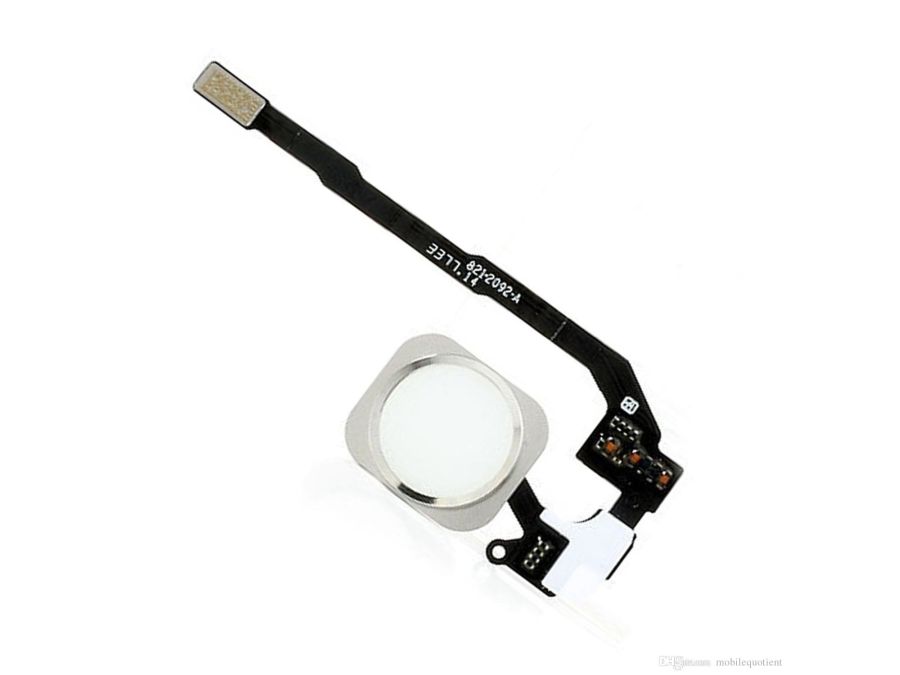 Home knap til iPhone 5S - Inkl. flexkabel, Hvid