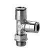 Push in fitting-swivel run tee-6mm tube -1/8 thread 6442 6-1/8 SUPER-RAPID FITTING