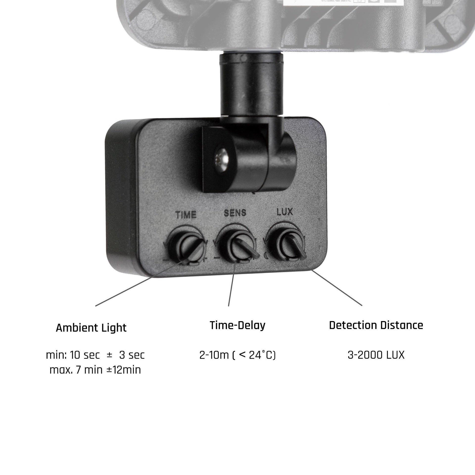10W LED Projektør m. sensor 3000K 810 Lumen