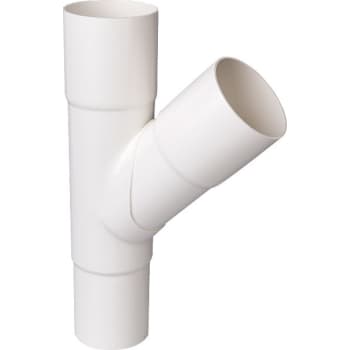 Plastmo grenrør Ø75x75mm, 45° , hvid