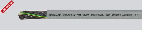 Styrekabel OZ-500 2X2,5 afmål