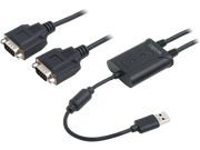 USB 2.0 til 2 x Seriel RS232 konverter