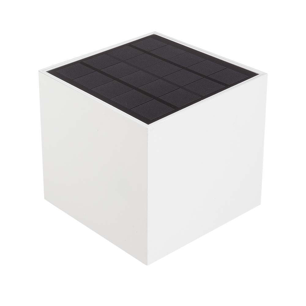 V-Tac 3W Solcelle væglampe LED - Hvid, sensor, IP65 - Effekt: 9W, 860lm, vejr- og vandtæt (IP65)