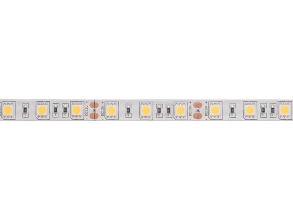 LED strip (IP61) - 12V, 60 LED/m, Neutral Hvid (5 meter)