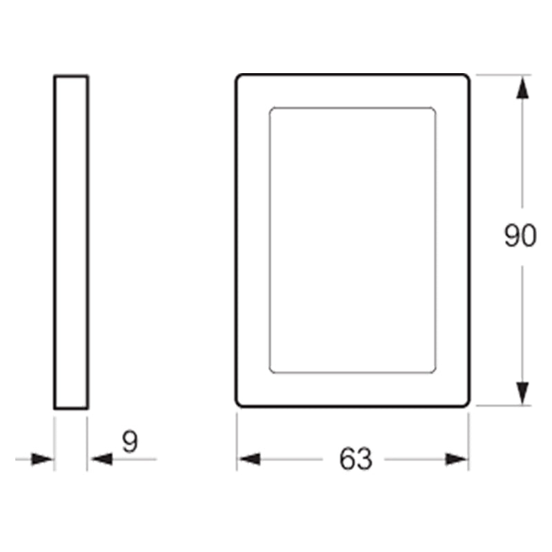LK Fuga ramme BASE 63 1½m - lysegrå