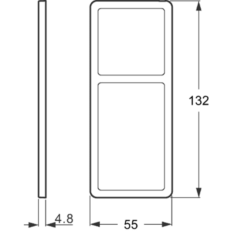 LK Fuga ramme SLIM 55 2½m - stål