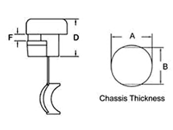 Trækaflastning f. flad plastkappeledn. - 3x5,6mm (1-1,6mm)