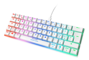 Mini mekanisk gaming tastatur - RGB, Brune Switche, Hvid