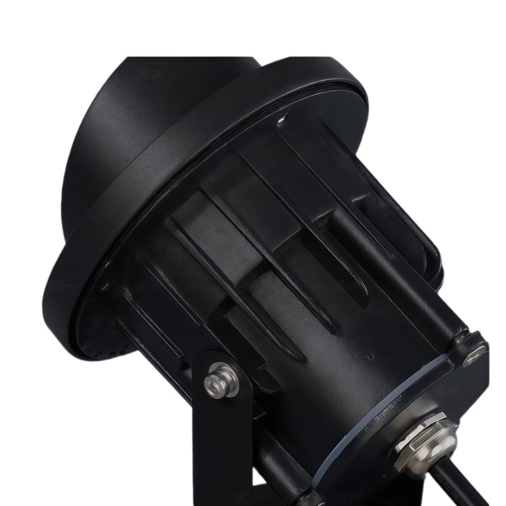 6W LED havelampe med spyd, sort finish, IP65-klassificeret, 12-24V, 450lm, erstatter 60W, RA82