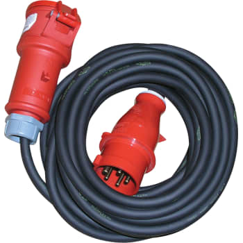 CEE forlængerkabel - 400V 63A, 5P han/hun, 5G16mm² (25m)