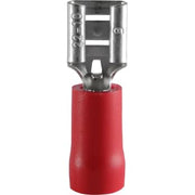 Isolerede Spademuffe rød, 0,5-1,50 mm², 6,3x0,8 mm