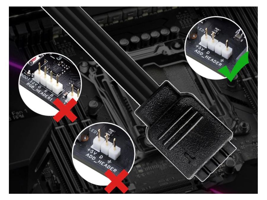 ARGB LED strip til PC - 5V, WS2812b, 3P (50cm)