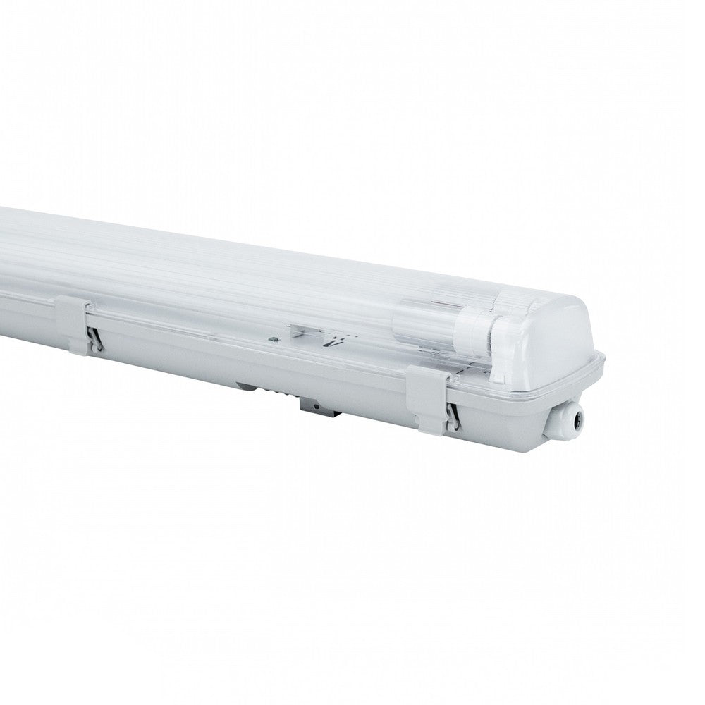 Vandtæt Limea LED armatur - G13, 2x150W, 250V, IP65, 1600x100x85 mm, grå, H