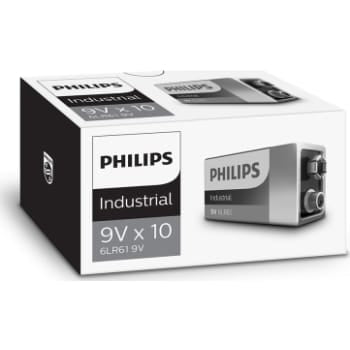 PHILIPS Industrial alkaline batteri, 9V LR03, 10 stk.