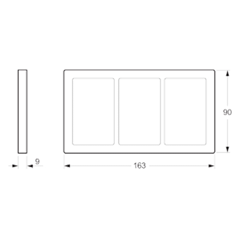 LK Fuga ramme BASE 63 3x1½m - hvid