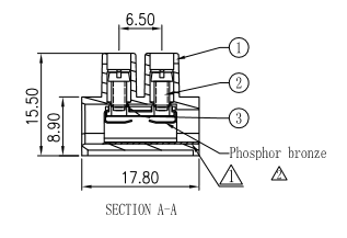 Klemrække m. bladfjeder - 12 x 0,5-2,5mm², 450V/24A, Hvid