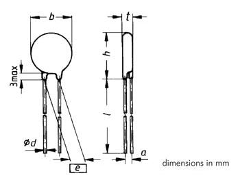 Varistor (VDR) - 20VAC / 26VDC, 33V (7,5mm)
