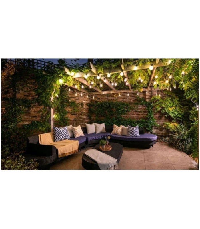 Lyskæde til 40 stk. E27 pærer - 20 meter