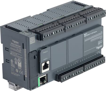 TM221 PLC, ETH, DI24,AI2,DO16 PNP, 24V