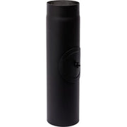 150 mm Metalbestos Sorte røgrør længde 500 mm med renseklap