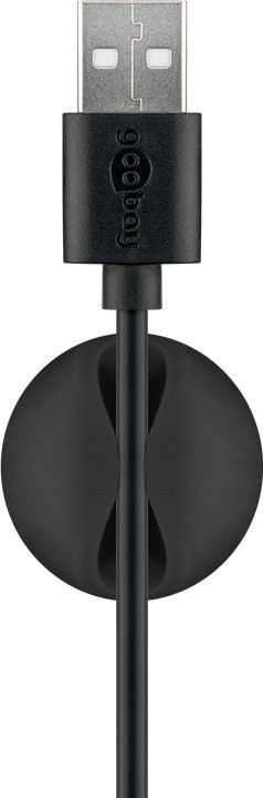 Fleksible kabelholder - Selvklæbende, Sort (5 stk.)