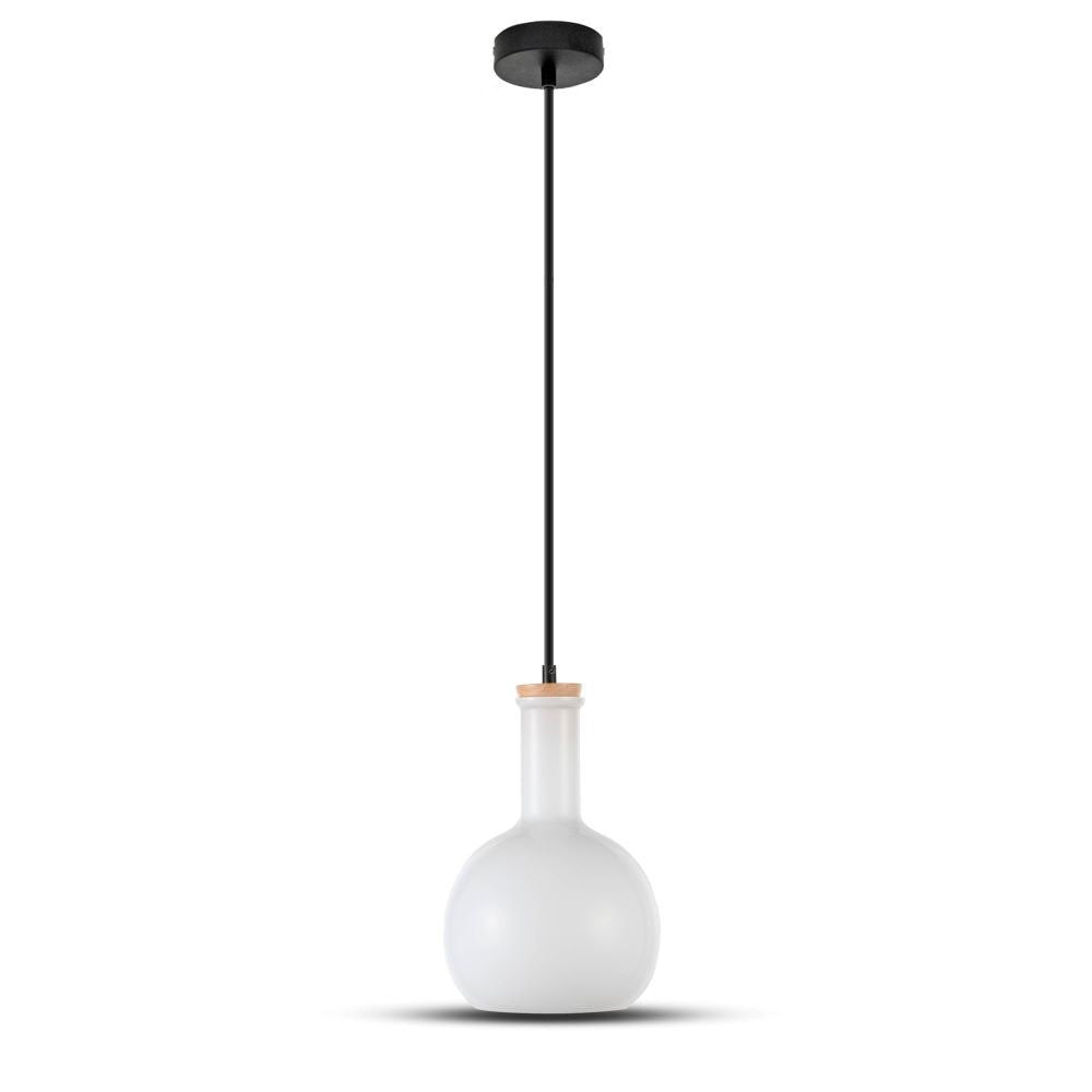 Hvid glaspendel lampe - elegant belysning til ethvert rum
