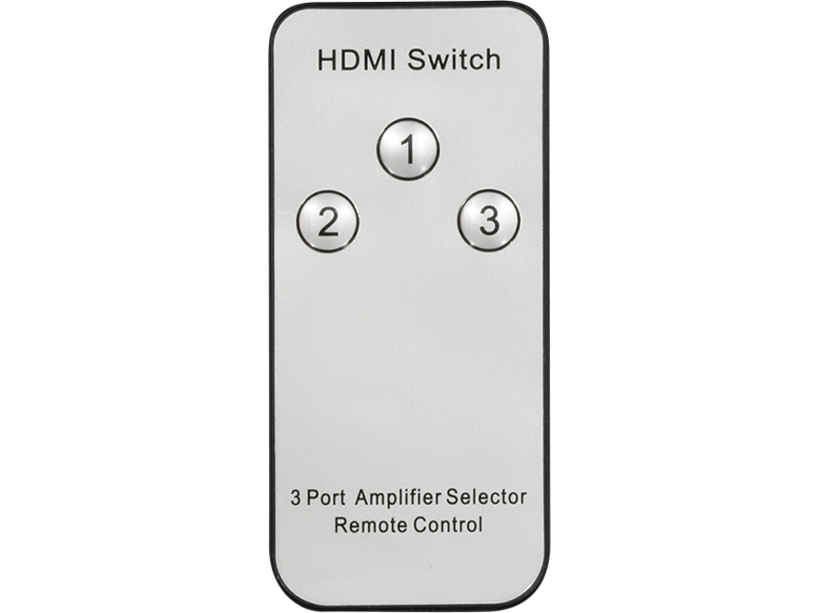 HDMI switch, 3x1-Port, 1080p/60 Hz, HDCP, CEC, RC