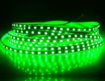5mm LED strip - 12Vdc, 120 LED/m IP20, Grøn (5 meter)