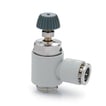 Plastic flow control valve -manual -cyl unidirect-3/8 -10mm PMCU 708-3/8-10 FLOW-CONTROL VALVE