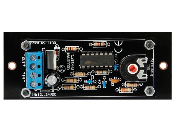 Lavspændings LED lysdæmper, 12-24V / 5A (loddekit)