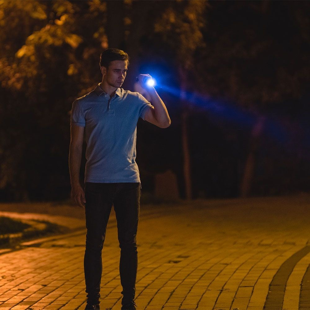 V-Tac 10W LED lygte - 1000 lumens, genopladelig, IP54 - Sort