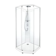 Showerama 10-5 comfort femkantet brusekabine,100x100,hv/klar