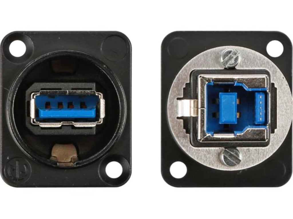 Neutrik - Reversibel USB 3.0 gender changer, A og B, Sort