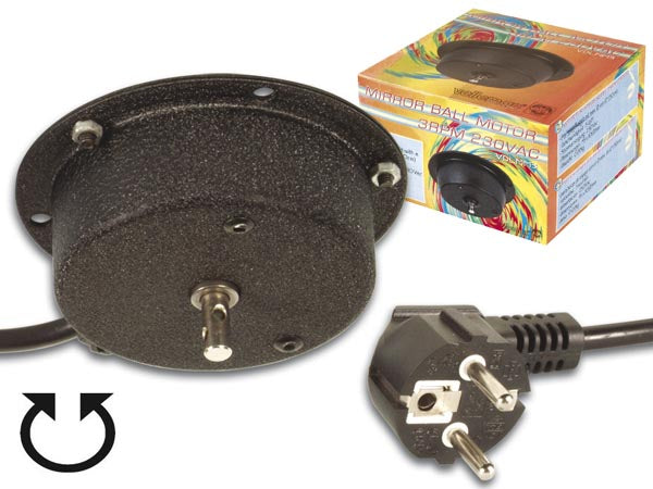 Spejlkuglemotor - 3 rpm. 230VAC (maks. 3 kg)
