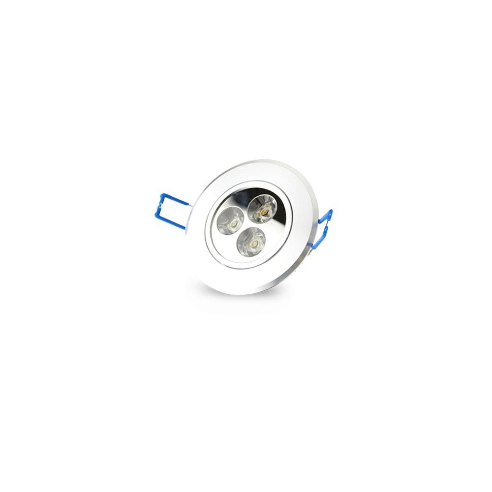 3W Indbygningsspot - Ø7-8 cm hul, Ø8,4 cm mål, 4 cm høj, dæmpbar, 12V/24V, erstatter 40W, 250lm, RA80