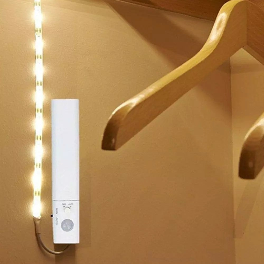 V-Tac 2,4W/m LED strip med PIR sensor, batteri og stænktæt beskyttelse - 1m, 6V, IP65