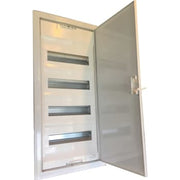 Gruppetavle planforsænket 48(+8) 4 rækker, hvid metal låge